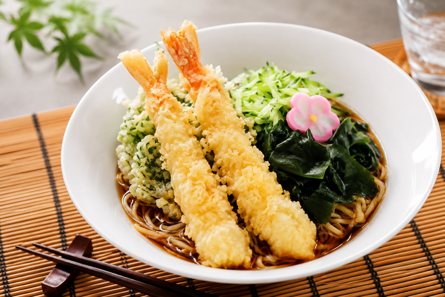 冷やし海老天そば(２尾)
