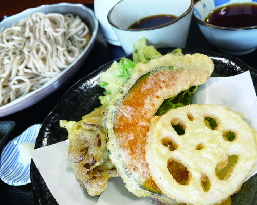 季節の野菜天そば